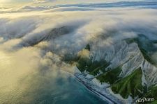 White cliffs from above